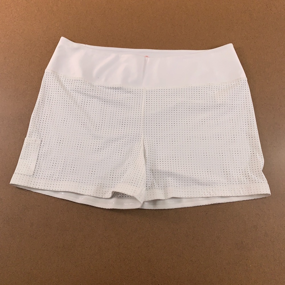 Kinona Womens Size XL White Mesh High Rise Pull On Shorty New